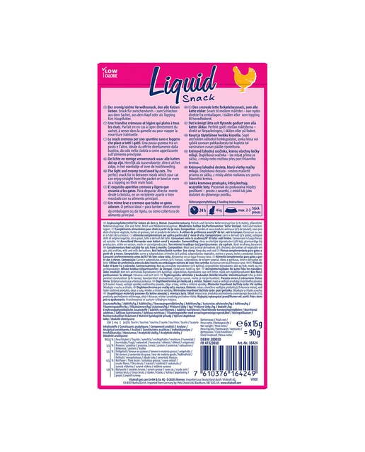Snack en gel para gatos adultos Vitakraft Cat Liquid pollo 6 x 15g 2