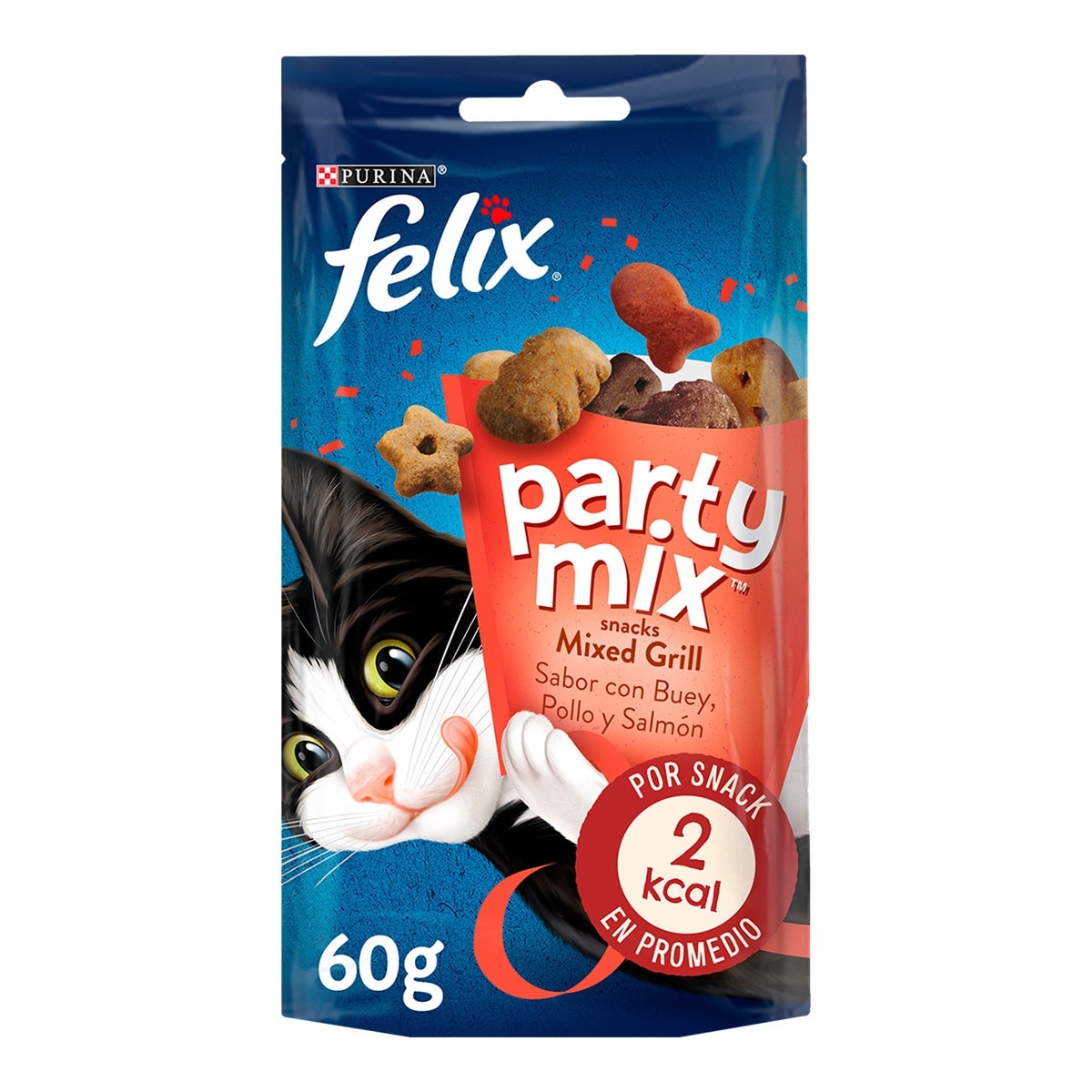 Felix - Snack para gatos adultos Felix Party Mix Mixed Grill 60 g