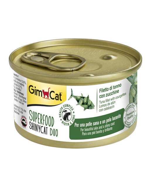 GimCat - Snack para gatos adultos Gimcat Shiny Cat Duo atún y calabacín 70 g