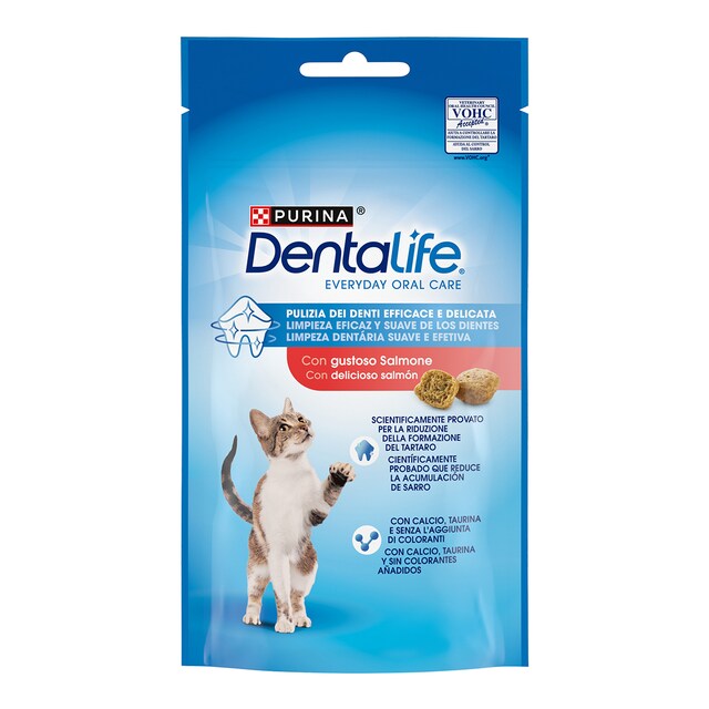 Snack para gatos adultos Purina Dentalife salmón 40 g