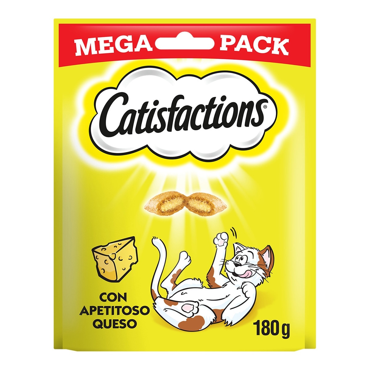 Catisfactions - Snack para gatos adultos Catisfactions queso 180 g.