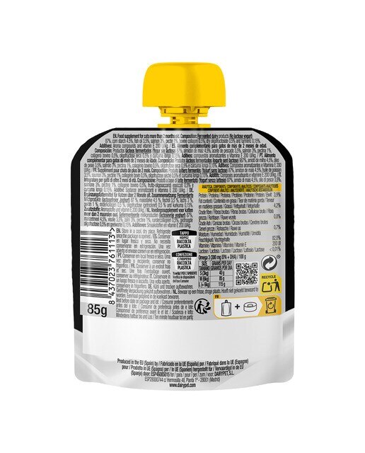 Yogur sin lactosa para gatos adultos Yow Up piel y pelo salmón 85 g 2