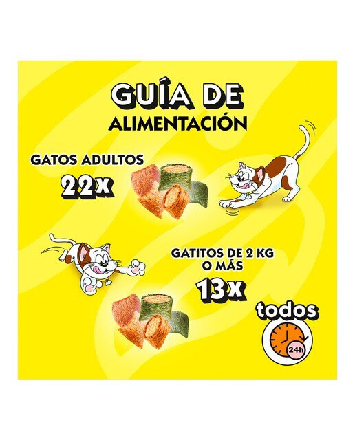 Snack para gatos adultos Catisfactions Shake Ups multivitaminas aves a la brasa 55 g 2