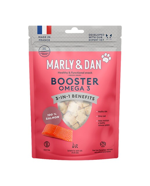 Marly & Dan - Snack para gatos adultos Marly & Dan liofilizado salmón 40 g