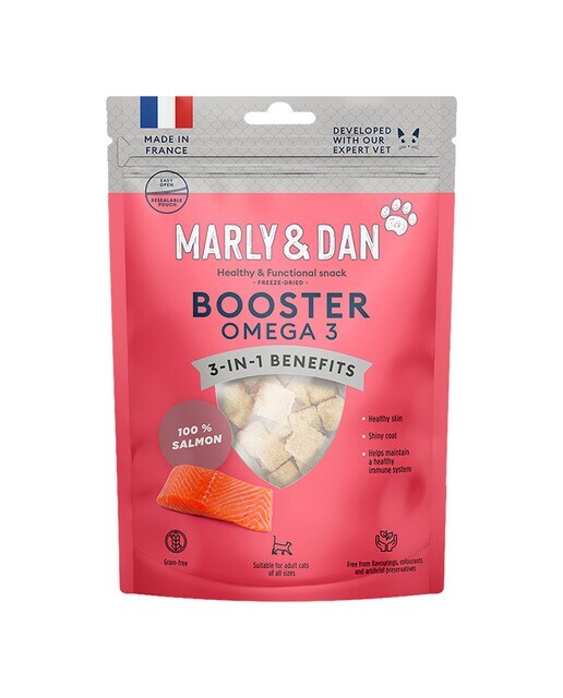 Snack para gatos adultos Marly & Dan liofilizado salmón 40 g