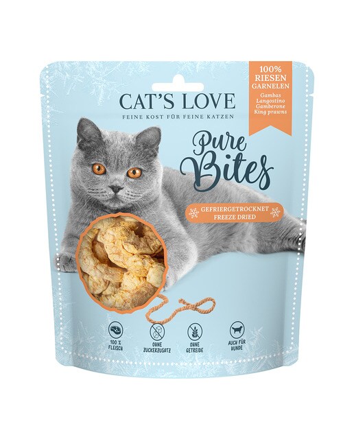 Cat's Love - Snack para gatos Cat's Love liofilizado langostinos grain free 25 g