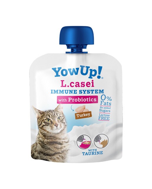 Yow Up - Yogur sin lactosa para gatos Yow Up yogur L. Casei sistema inmune con probióticos pavo 85 g