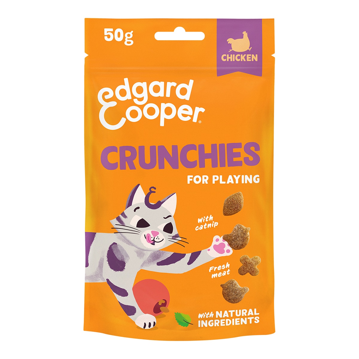 Edgard & Cooper – Snacks para gatos adultos Edgard & Cooper pollo sin cereales 50 g.