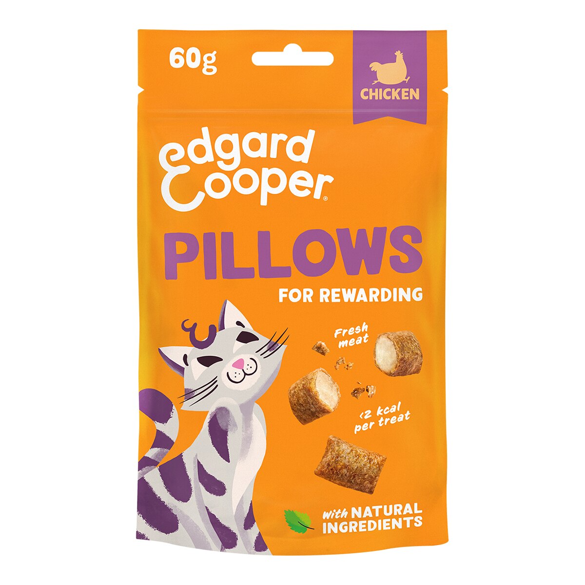 Edgard & Cooper – Snacks para gatos adultos Edgard & Cooper pollo sin cereales 60 g.