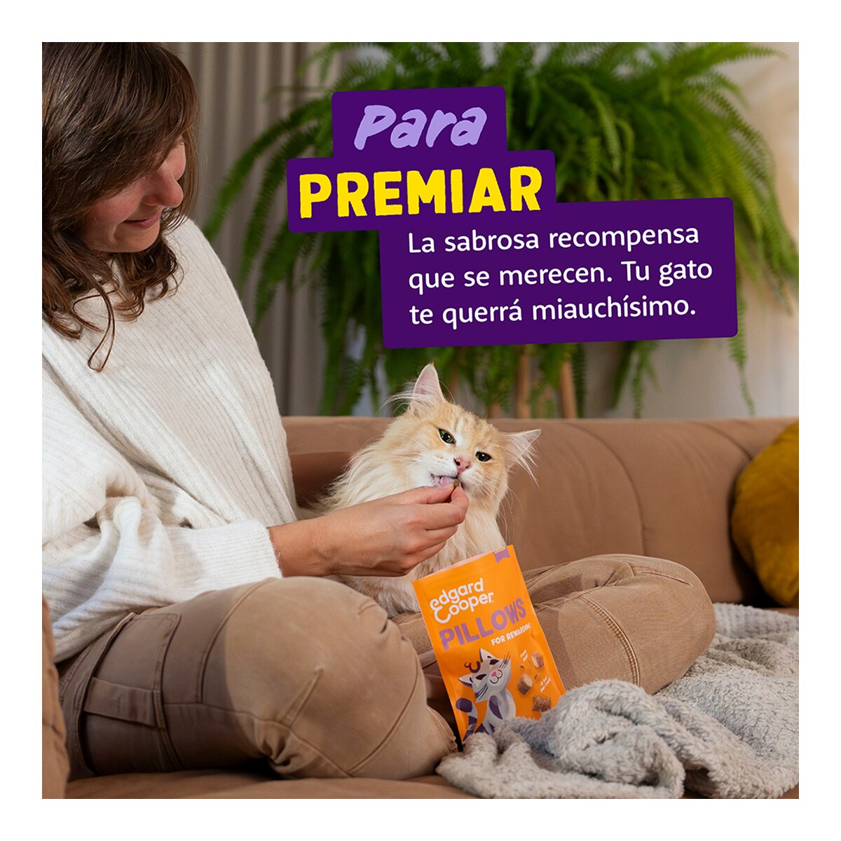 Snacks para gatos adultos Edgard & Cooper pollo sin cereales 60 g 6