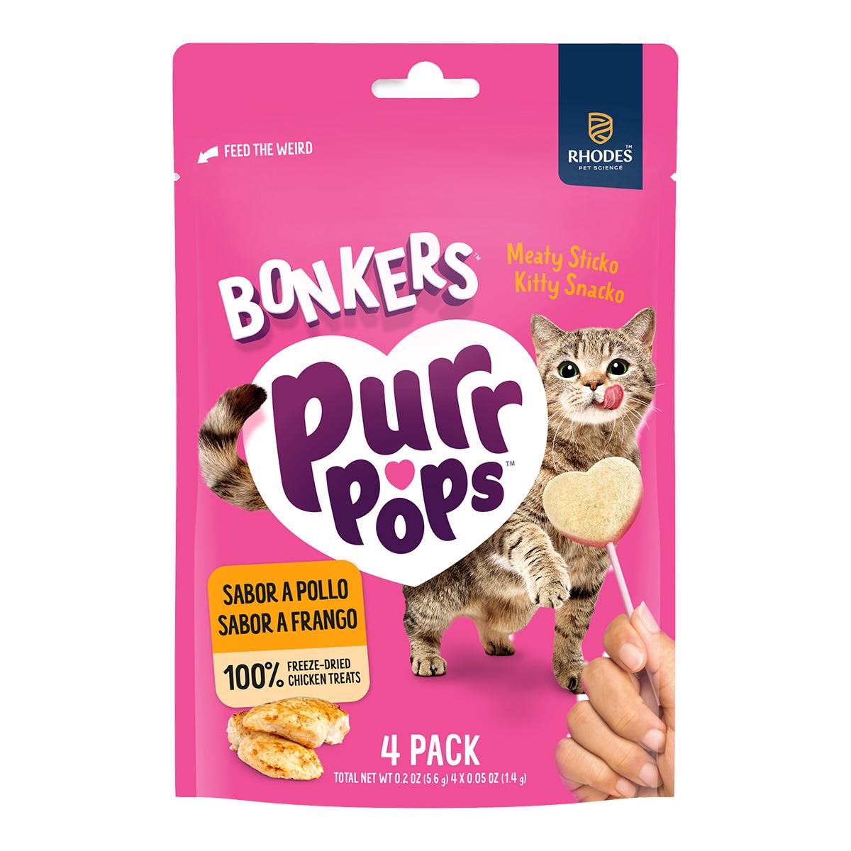 Imagen 0 de Piruletas sabor pollo Purr Pops para gatos 5,6 g