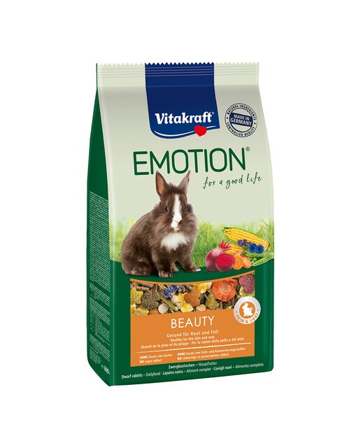 Vitakraft - Menú para conejos enanos Vitakraft Emotion Beauty 600 g