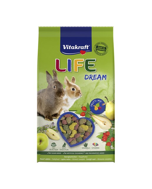 Pienso para conejos enanos Vitakraft Life Dream extrusionado 600 g 2