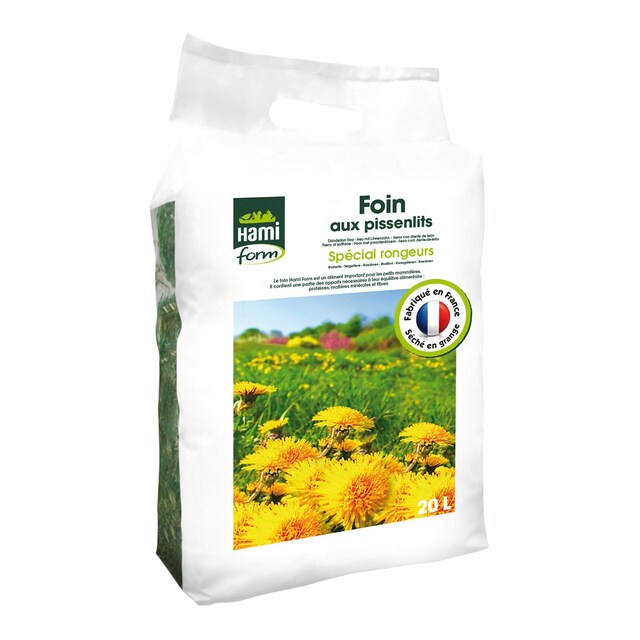 Heno para conejos y roedores Hamiform Dientes de León 20 L