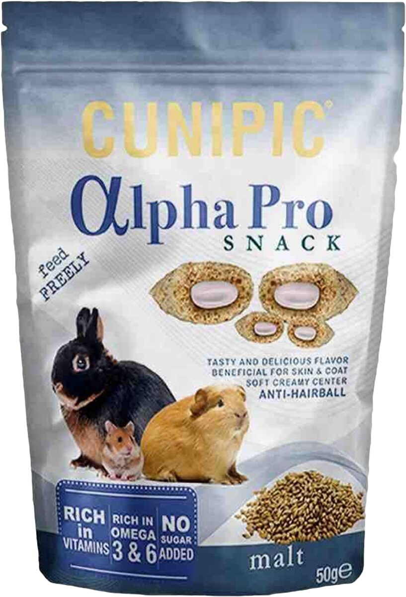 Cunipic - Snack para conejos y roedores Cunipic Alpha Pro malta 50 g