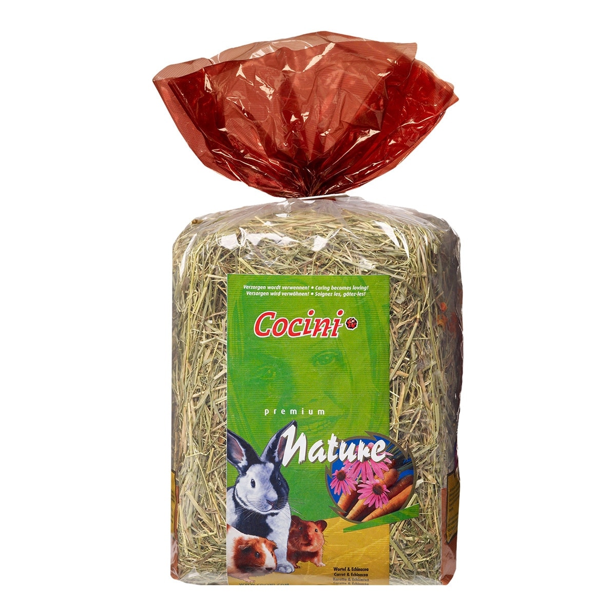 Coccini - Heno para conejos y roedores Coccini Premium Nature equinácea y zanahoria 500 g
