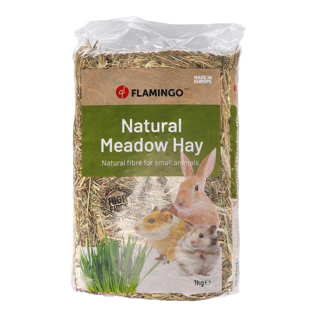 Flamingo – Heno de pradera para conejos y roedores Flamingo. 1 Kg