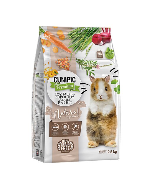 Cunipic - Pienso para conejos adultos toys y minis Cunipic Premium Natural grain free 2,5 kg