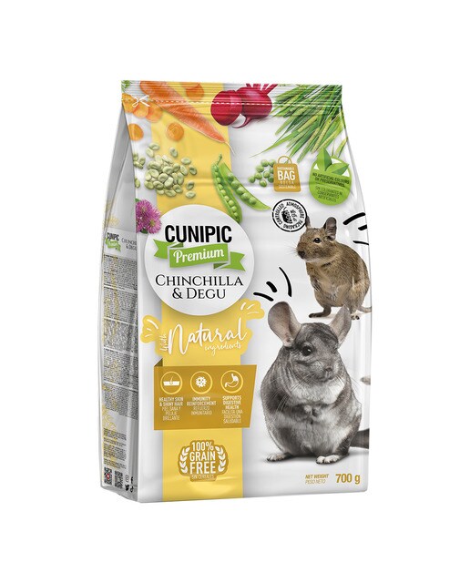 Cunipic - Pienso para chinchillas y degús Cunipic Premium Natural grain free 700 g