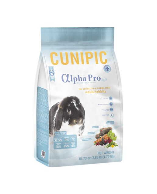 Cunipic - Pienso para conejos adultos y senior sensibles y esterilizados Cunipic Alpha Pro light grain free…