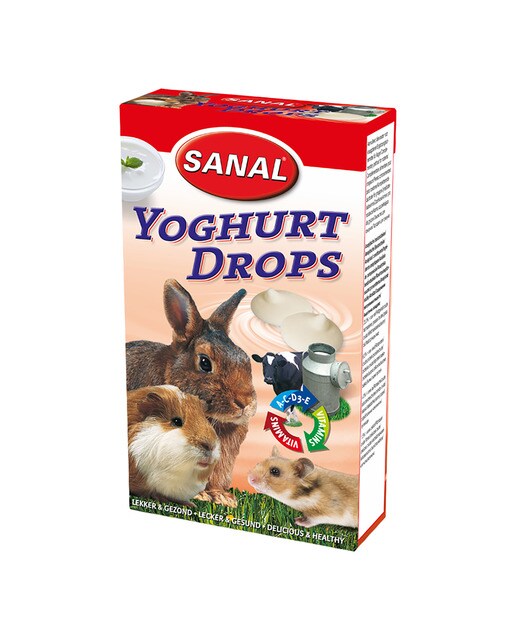 Sanal - Snack para conejos y roedores adultos drops yogur 45 g