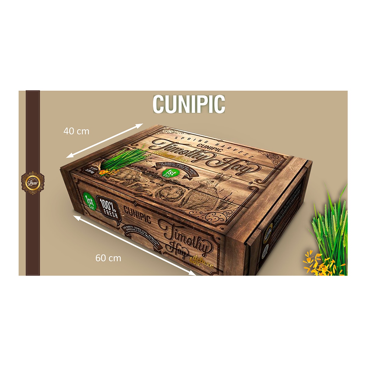 Imagen 5 de Heno Timothy para roedores adultos Cunipic Deluxe Box 2,25 kg