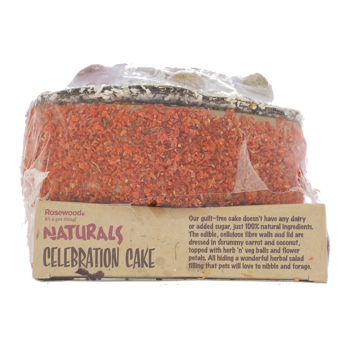 Imagen 4 de Snack para conejos y roedores adultos Rosewood en forma de pastel con hierbas y verduras 230g