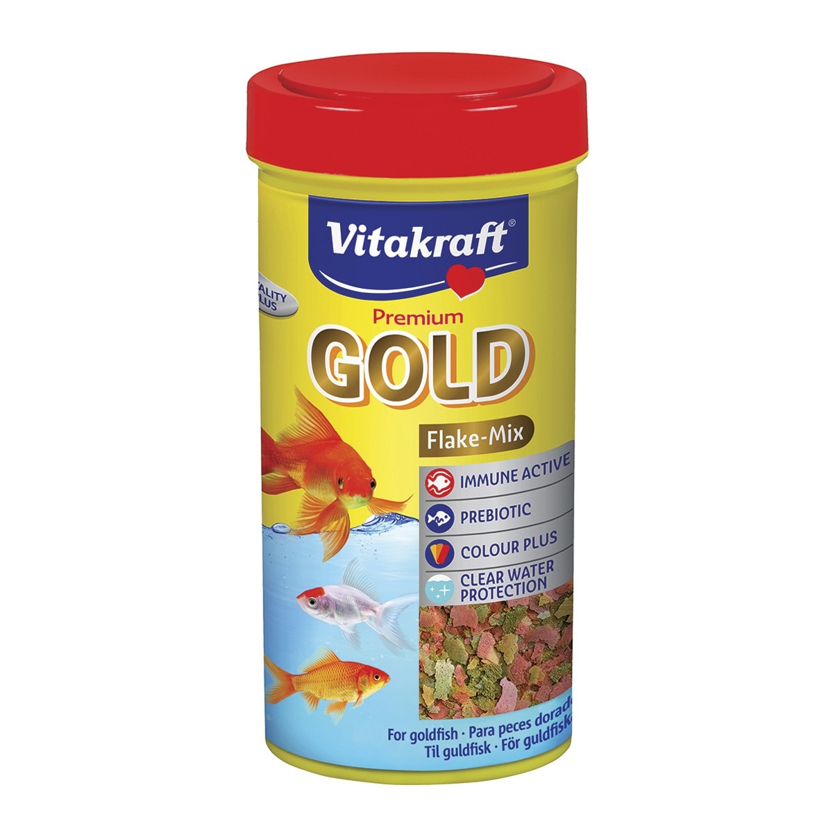 Vitakraft - Comida para peces de agua fría Vitakraft Vita Gold Flakes 250 ml.