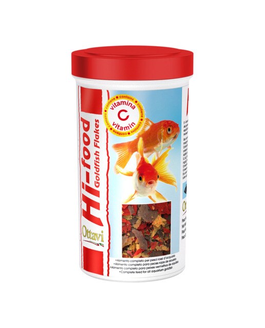 Ottavi - Comida para peces de agua fría Goldfish flakes Hi-Food Ottavi