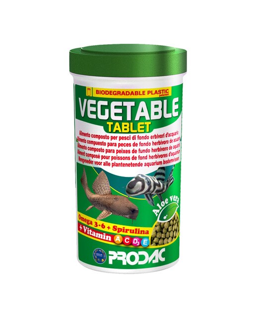 Prodac - Comida para peces de fondo Vegetable Tablet Prodac 100 ml