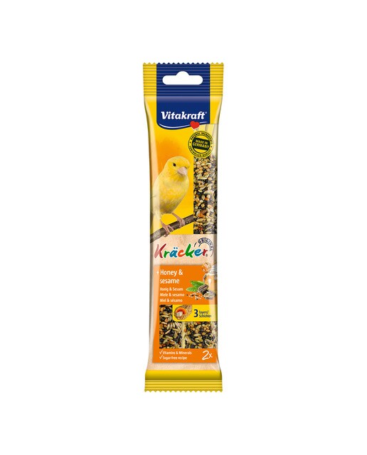 Vitakraft - Barritas para canarios Vitakraft Kräcker Miel y Sésamo 2 uds