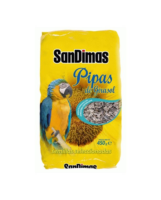 San Dimas - Pipas de girasol para pájaros psitácidos San Dimas 450 g