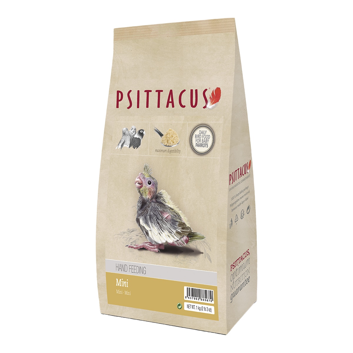 Psittacus – Pienso para pájaros Psittacus Papilla Mini. 1 Kg