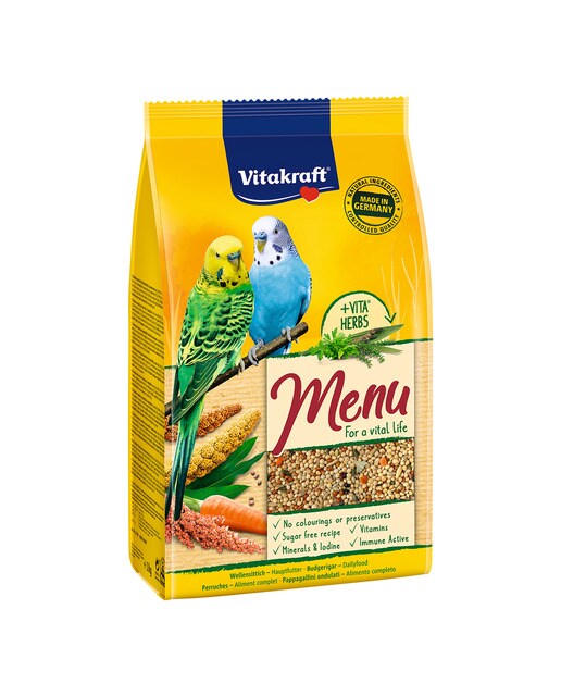 Vitakraft - Alimento para pájaros Vitakraft Menú Premium periquitos 1 kg