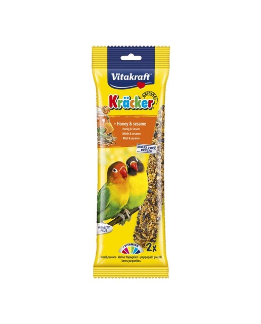 Vitakraft - Snack para pájaros Agapornis Vitakraft miel y sésamo 2 uds