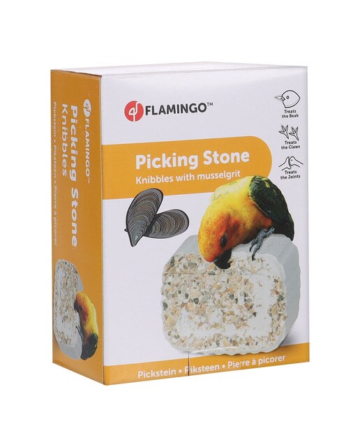 Flamingo - Bloque de calcio Flamingo para pájaros gravilla mejillón 170 g