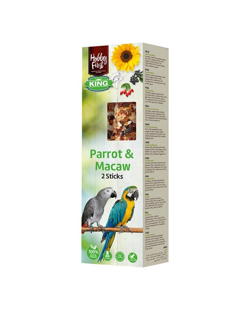 Hobby First - Snack para pájaros Hobby First Loro y Guacamayo 2 sticks
