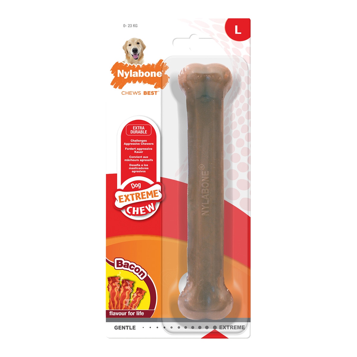 Imagen 0 de Mordedor para perros adultos Dura Chew Bacon Nylabone