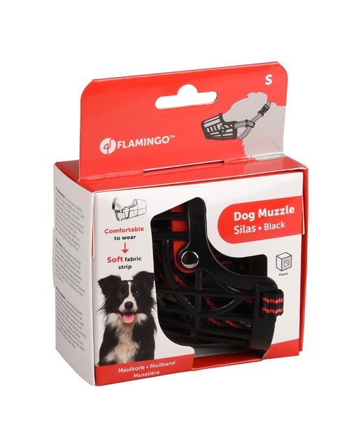 Bozal Flamingo para perros Silas Negro-2