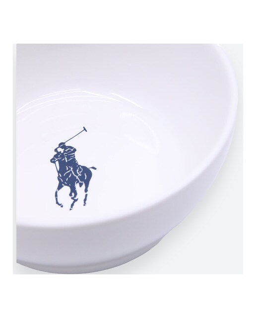 Comedero Ralph Lauren para perros y gatos porcelana Blanco-3