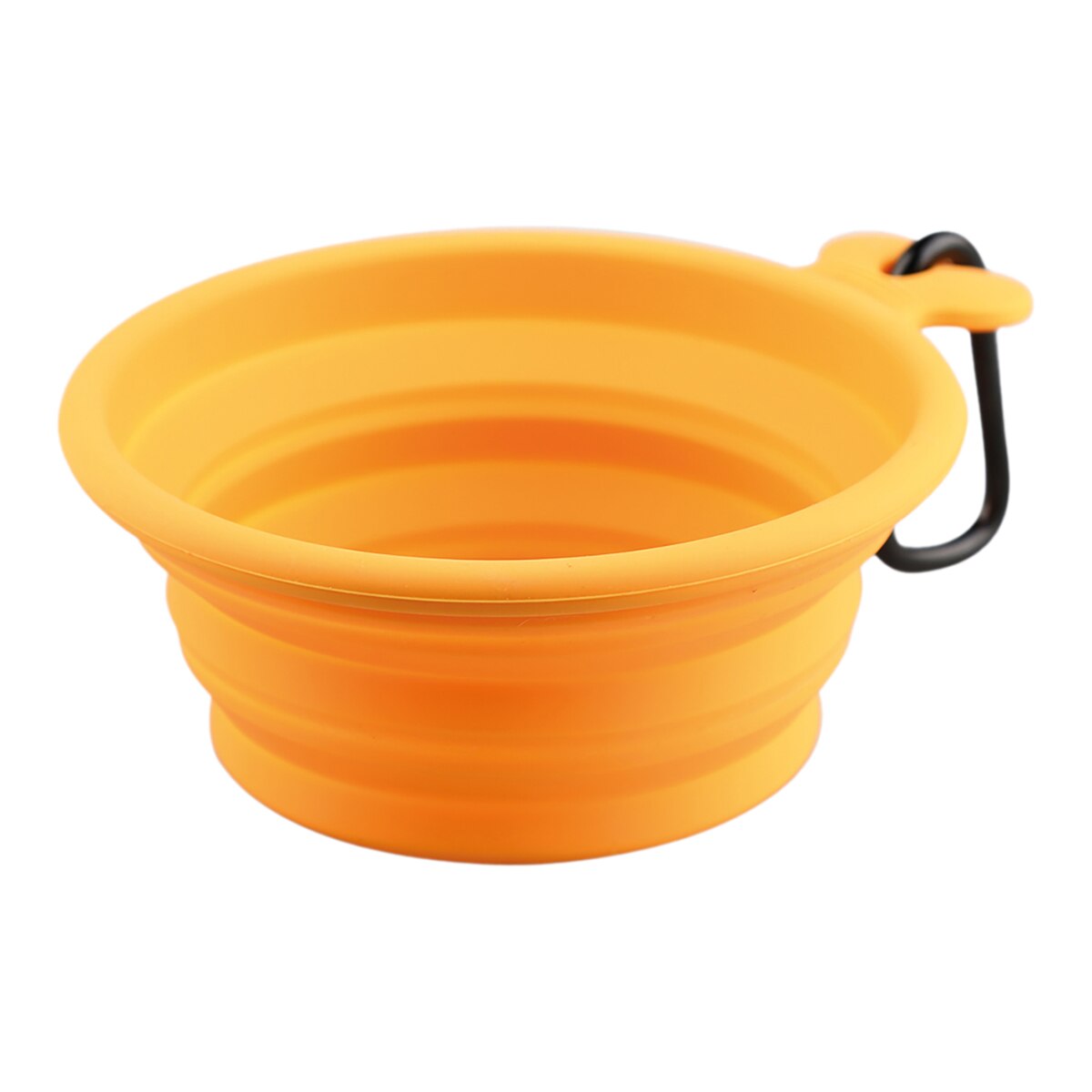 Fred & Rita – Comedero bebedero plegable con mosquetón Fred & Rita para perros. Amarillo 400 ml