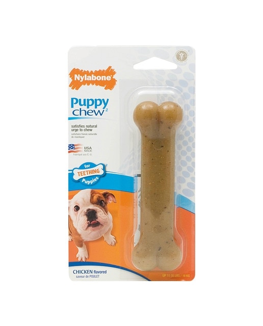 Nylabone - Hueso para perros cachorros Nylabone Puppy Chew Pollo