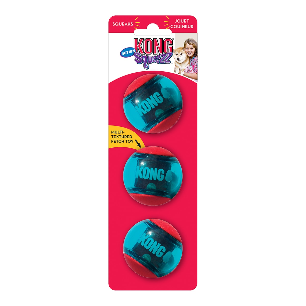 Kong - Juguete Kong para perros pelota Squeezz Action.