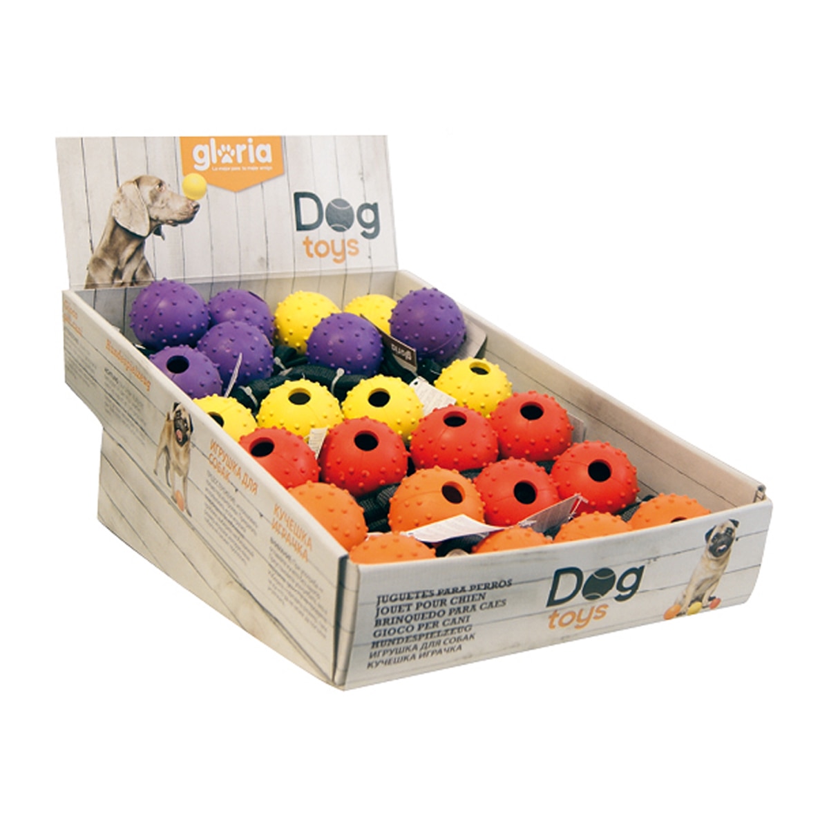 Pelota de goma con cinta Gloria para perros Surtido-2
