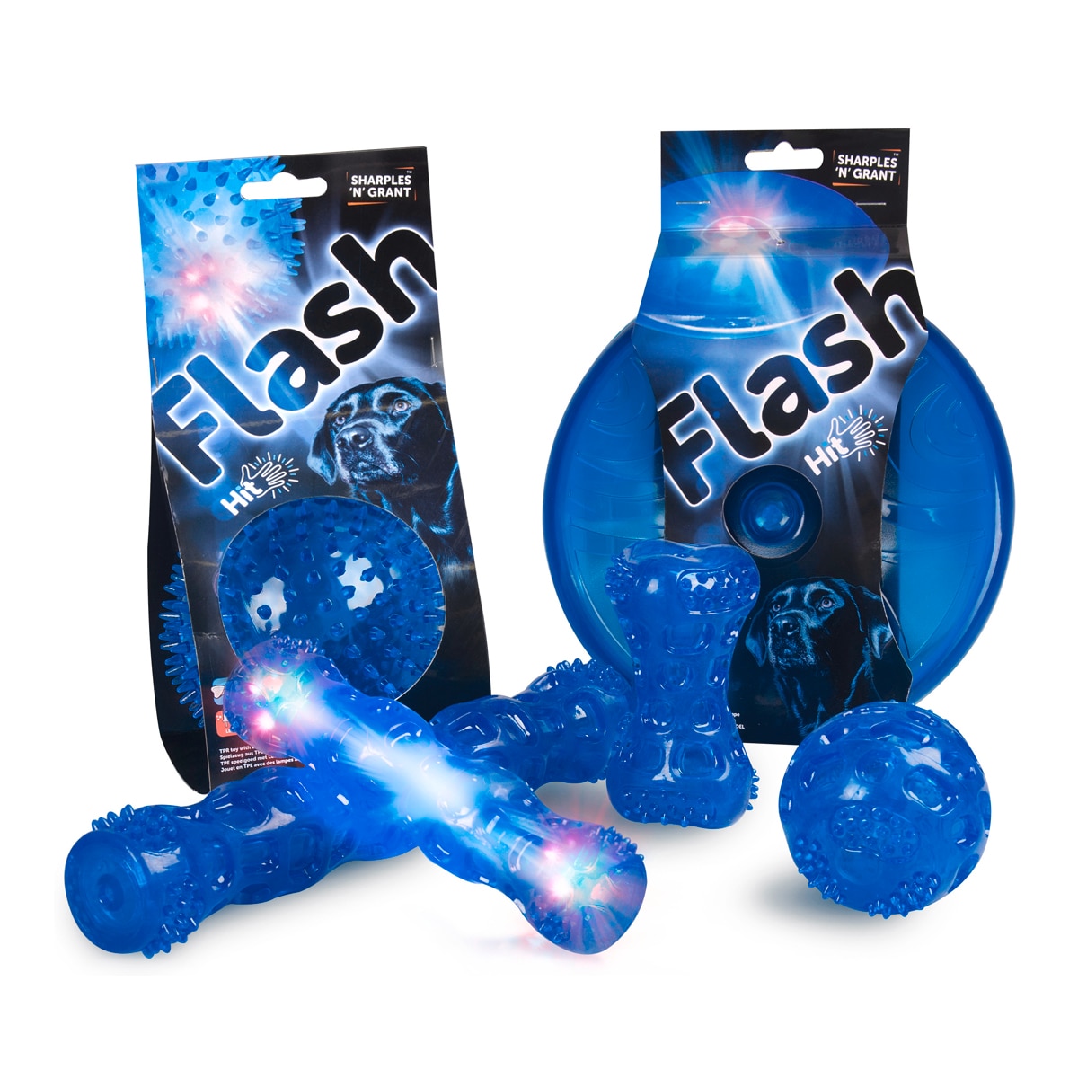 Juguete Karlie para perros pelota Led Azul-2