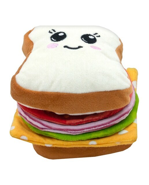 Juguete Fred & Rita para perros peluche sandwich