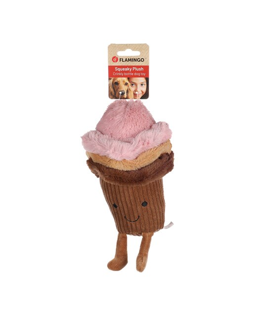 Juguete Flamingo para perros peluche helado Leka Marrón / Rosa-2