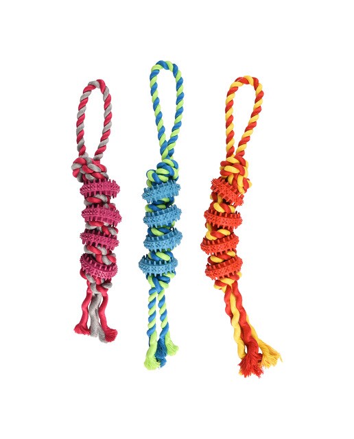 Flamingo - Juguete Flamingo para perros disco dental con cuerda