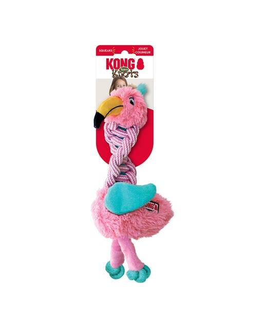 Juguete Kong para perros peluche jirafa con cuerda Knots Twists Marrón-2
