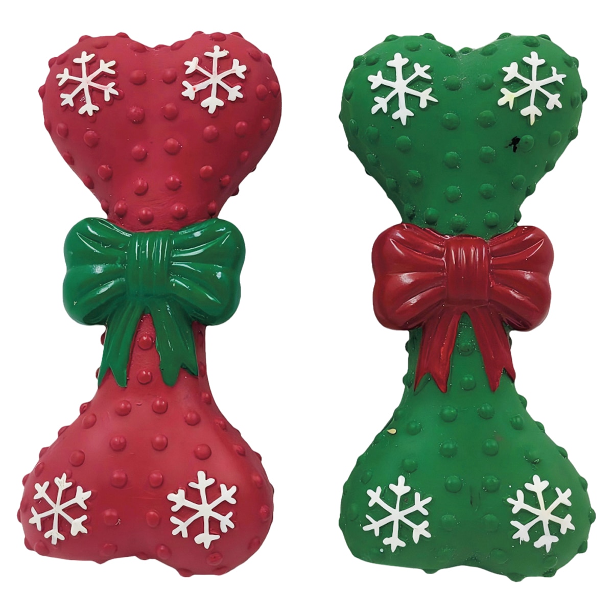 Fred & Rita – Set de 2 huesos con sonido para perro Fred & Rita látex. Multicolor Talla 14 x 6,5 cm